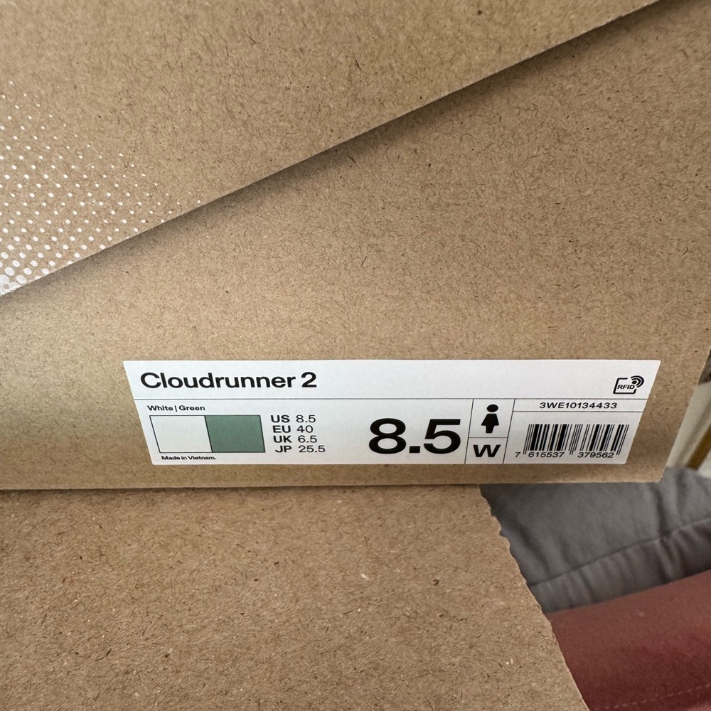 On Running Women's Sneakers - White with Green and Gold - Picture 5 of 5